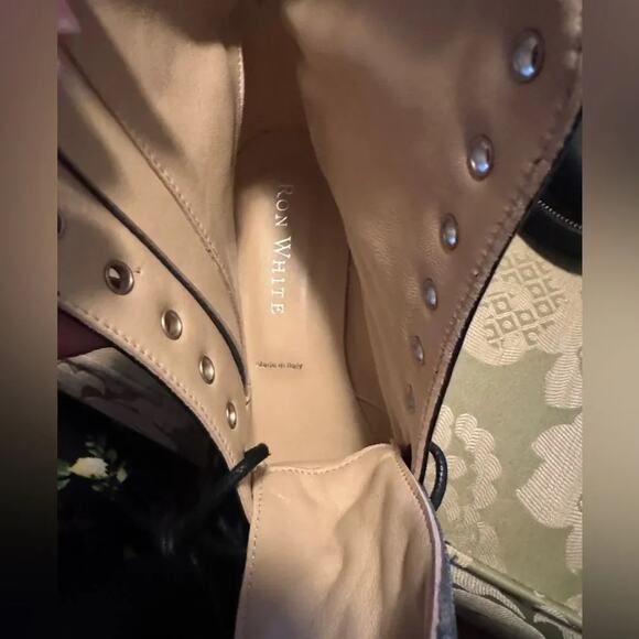 Ron White Tiffany Combat Boot in Onyx, Size EU 41 / US 10 New with Tag MSRP $645 - Picture 11 of 13